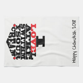 Toalla de cocina "Chanukah/I love Latkes"