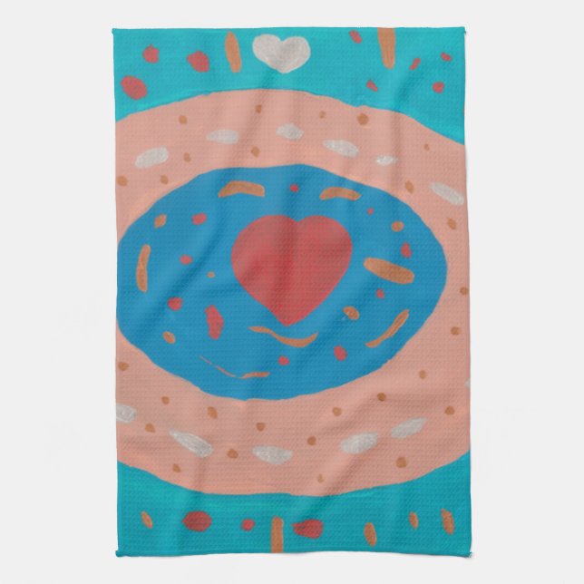 Toalla de cocina Círculos de amor (Vertical)
