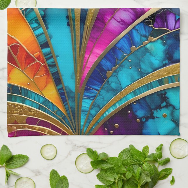 Toalla de cocina colorida de estilo Art Déco (Subido por el creador)