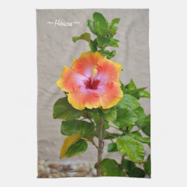 Toalla de cocina colorida de la flor del hibisco