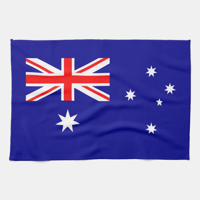 Toalla de cocina con bandera australiana patriótic (Horizontal)