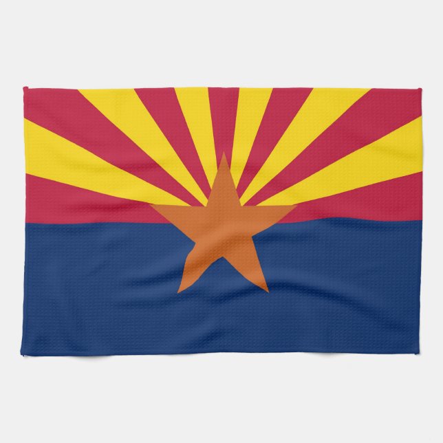 Toalla de cocina con bandera de Arizona, EE.UU. (Horizontal)