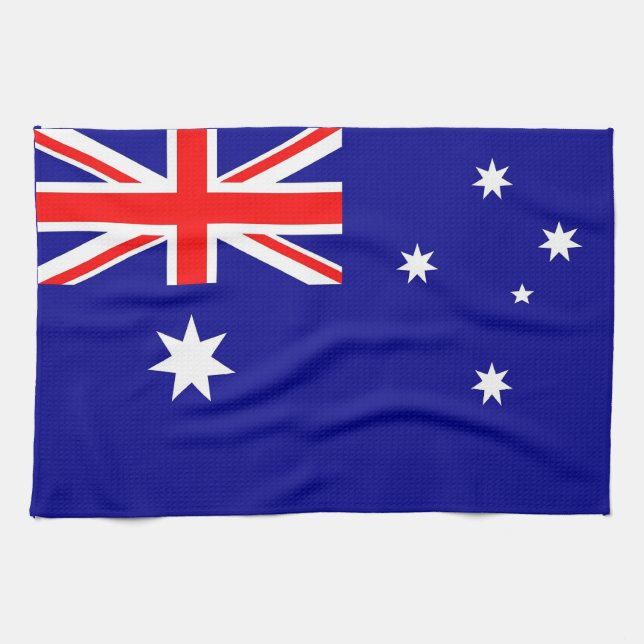 Toalla de cocina con bandera de Australia (Horizontal)