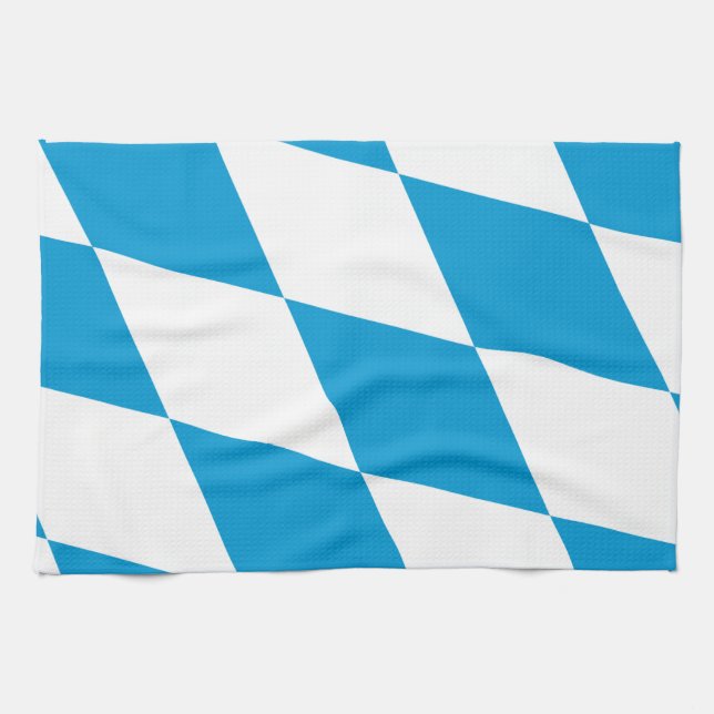 Toalla de cocina con bandera de Baviera, Alemania (Horizontal)