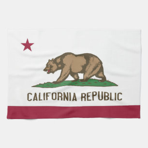 Toalla de cocina con bandera de California, EE.UU.