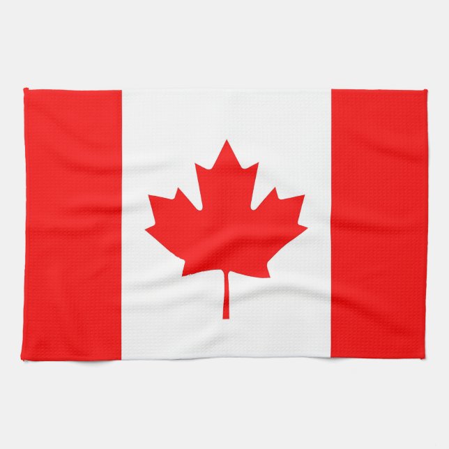 Toalla de cocina con bandera de Canadá (Horizontal)