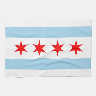 Toalla de cocina con bandera de Chicago, Illinois