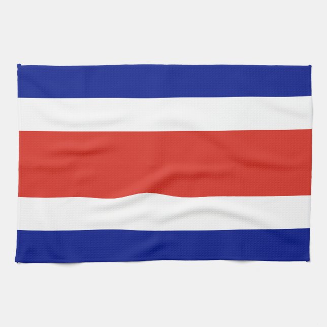 Toalla de cocina con bandera de Costa Rica (Horizontal)