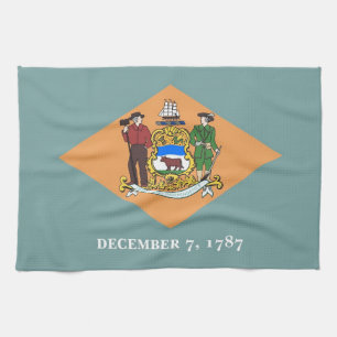 Toalla de cocina con bandera de Delaware, EE.UU.
