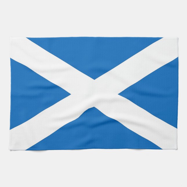 Toalla de cocina con bandera de Escocia (Horizontal)