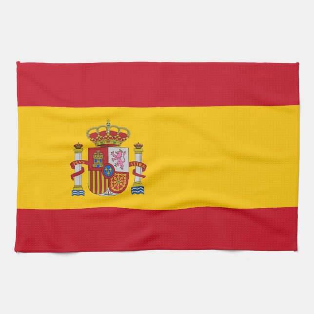 Toalla de cocina con bandera de España (Horizontal)