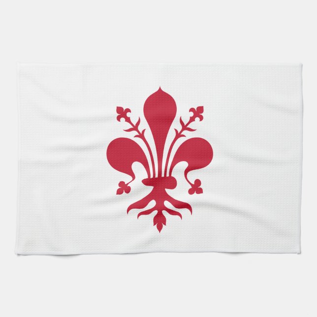 Toalla de cocina con bandera de Florencia, Italia (Horizontal)