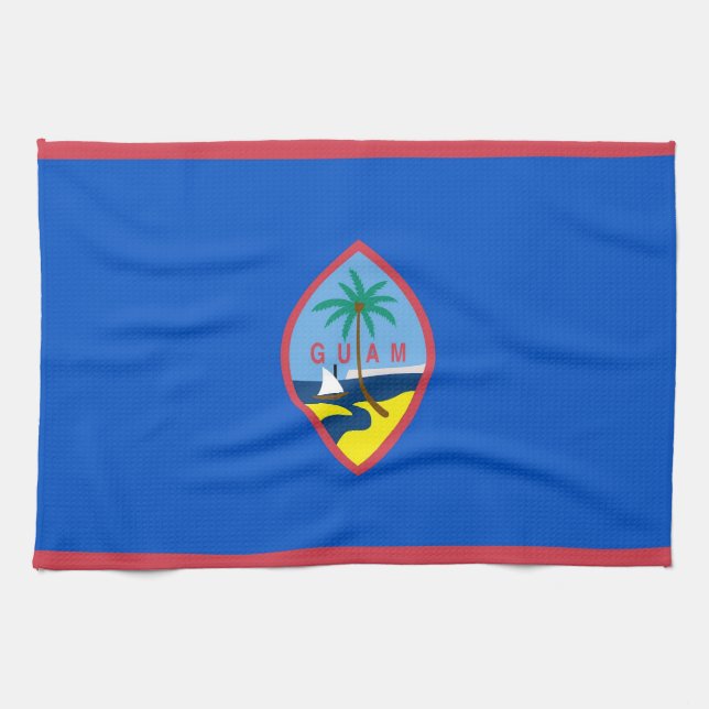 Toalla de cocina con bandera de Guam, EE.UU. (Horizontal)