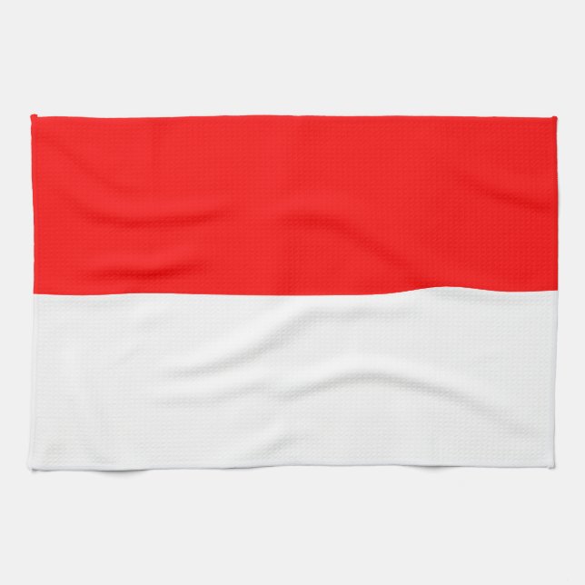 Toalla de cocina con bandera de Indonesia (Horizontal)