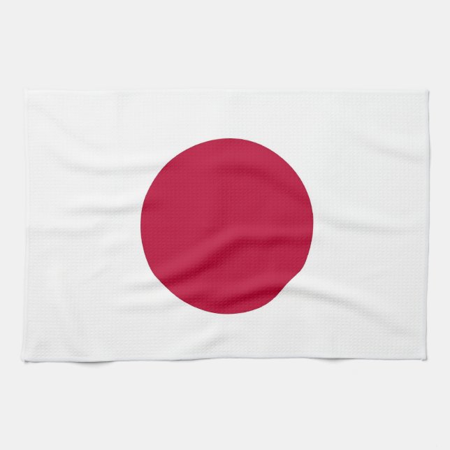 Toalla de cocina con bandera de Japón (Horizontal)