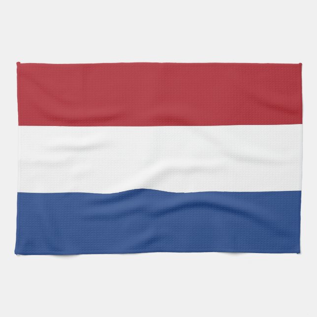 Toalla de cocina con bandera de los Países Bajos (Horizontal)