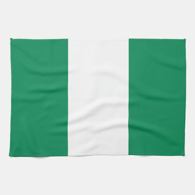 Toalla de cocina con bandera de Nigeria (Horizontal)