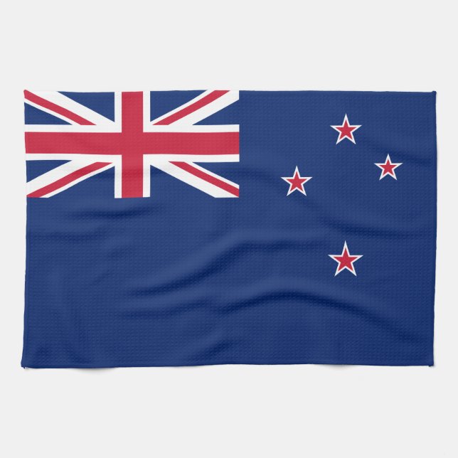 Toalla de cocina con bandera de Nueva Zelanda (Horizontal)