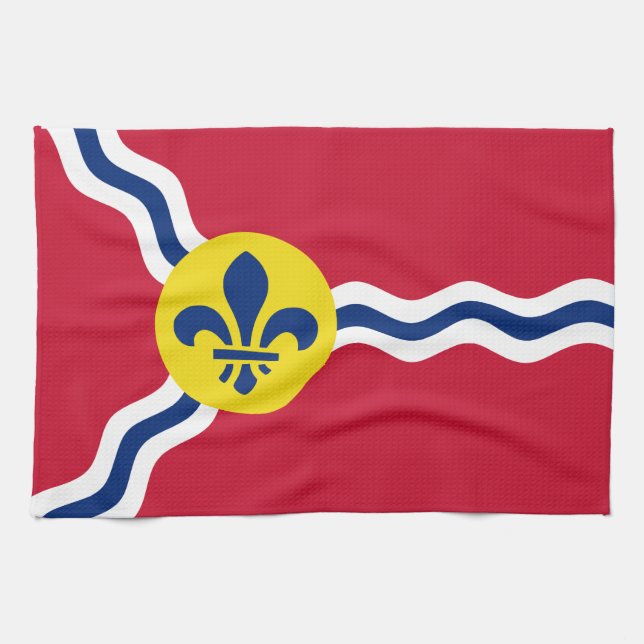 Toalla de cocina con bandera de San Luis (Horizontal)