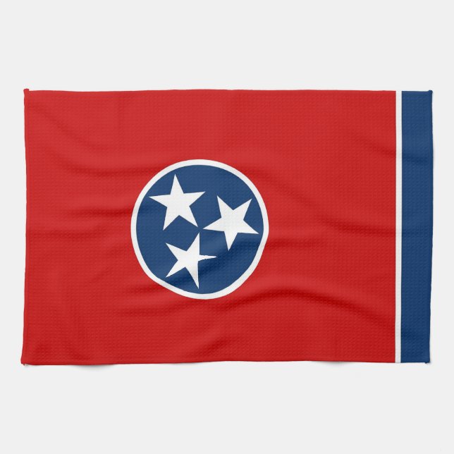 Toalla de cocina con bandera de Tennessee, EE.UU. (Horizontal)