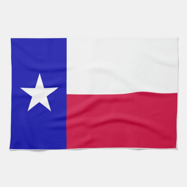 Toalla de cocina con bandera de Texas (Horizontal)