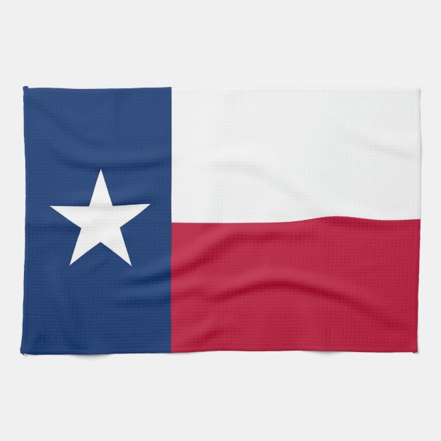 Toalla de cocina con bandera de Texas, EE.UU. (Horizontal)