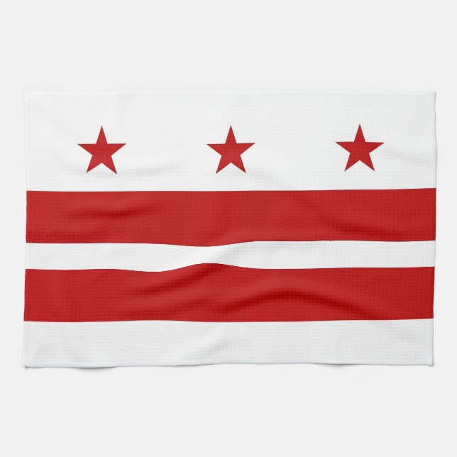 Toalla de cocina con bandera de Washington D.C., E (Horizontal)