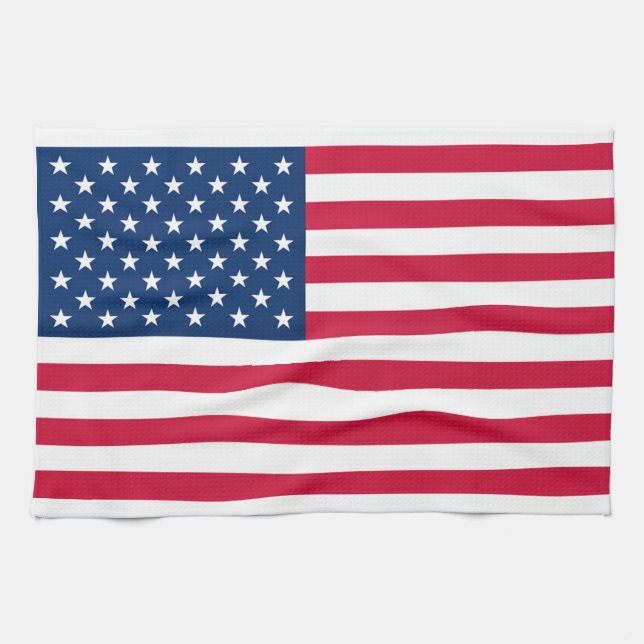 Toalla de cocina con bandera estadounidense (Horizontal)