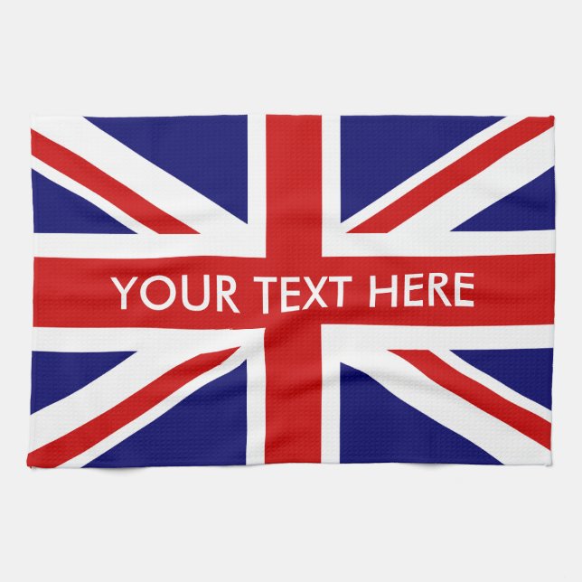 Toalla de cocina con bandera Jack de la Unión Brit (Horizontal)