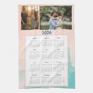 Toalla de cocina con calendario de fotos personali