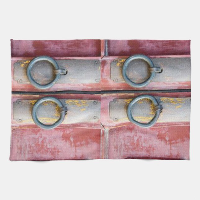 Toalla de cocina con candado rosa (Horizontal)