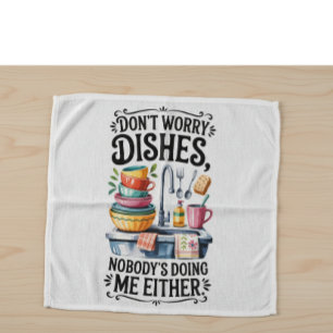 Toalla de cocina con cita de humor
