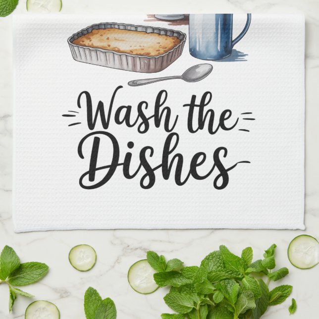 Toalla de Cocina con Cita Divertida (Doblado)
