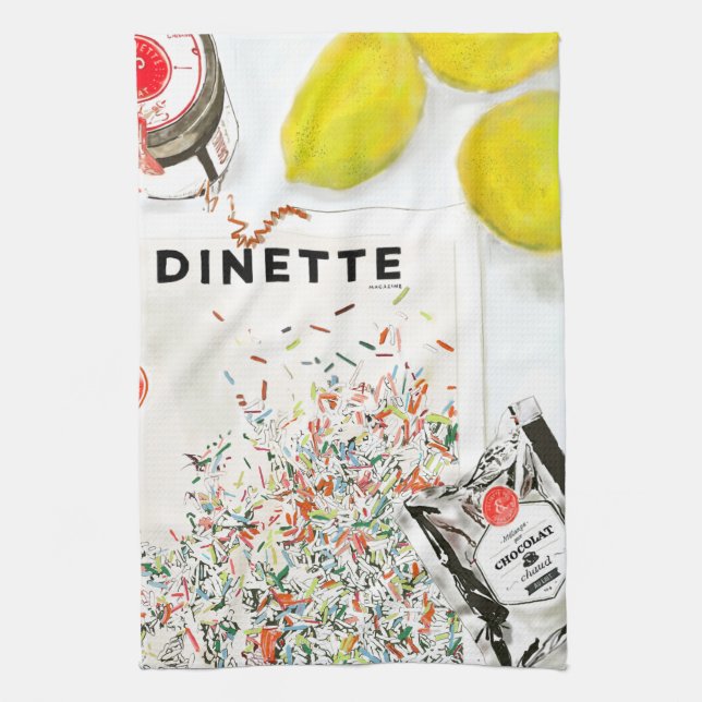 Toalla de cocina con confeti (Vertical)