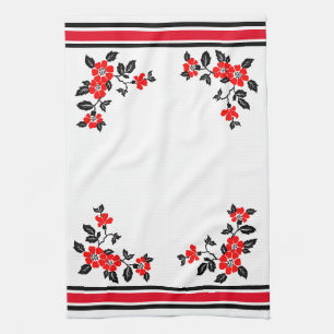 Toalla de cocina con diseño de amapola roja