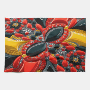 Toalla de cocina con diseño de colores alemanes