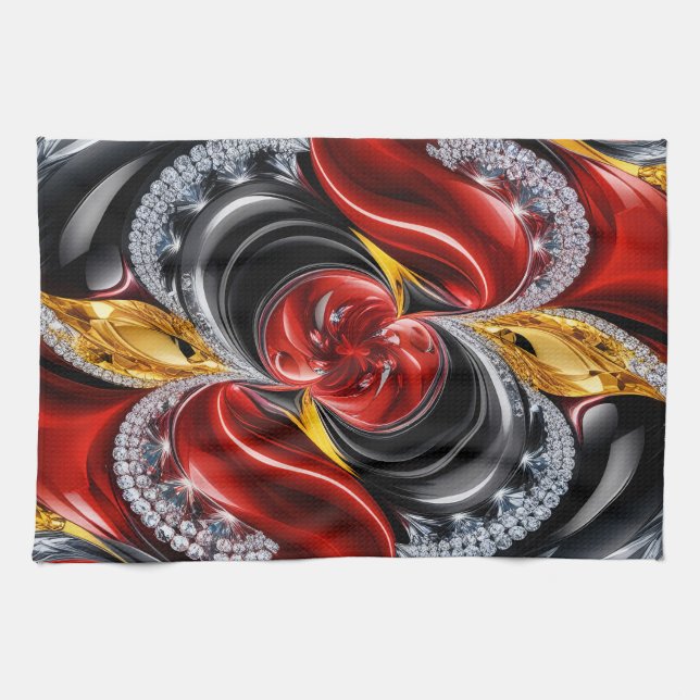 Toalla de cocina con diseño de colores alemanes (Horizontal)