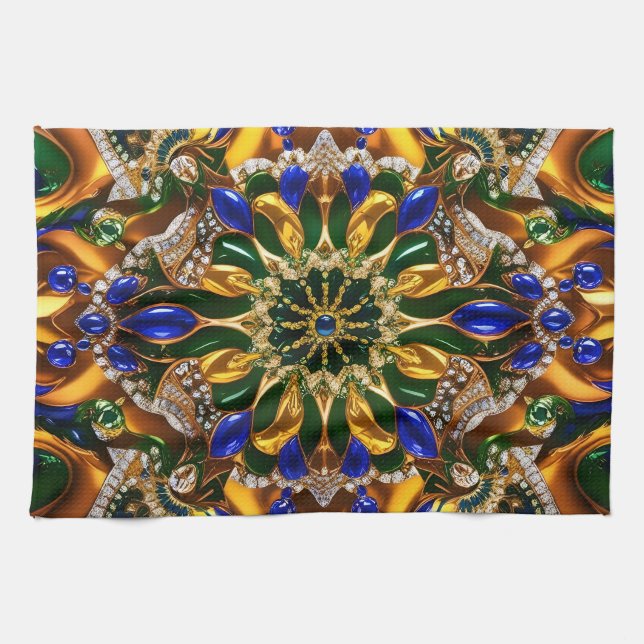 Toalla de cocina con diseño de colores brasileños (Horizontal)