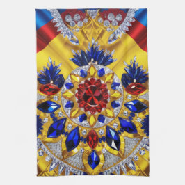 Toalla de cocina con diseño de colores rumanos