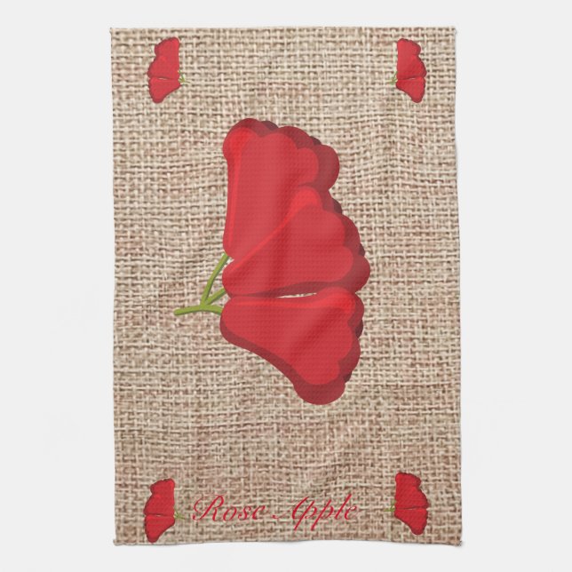 Toalla de cocina con estampado de arpillera de man (Vertical)