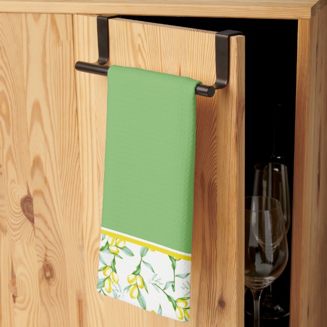Toalla de cocina con estampado de limones (Pliegue de tercios)