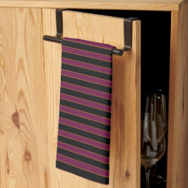Toalla de cocina con estampado de rayas rosa vinta