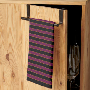 Toalla de cocina con estampado de rayas rosa vinta