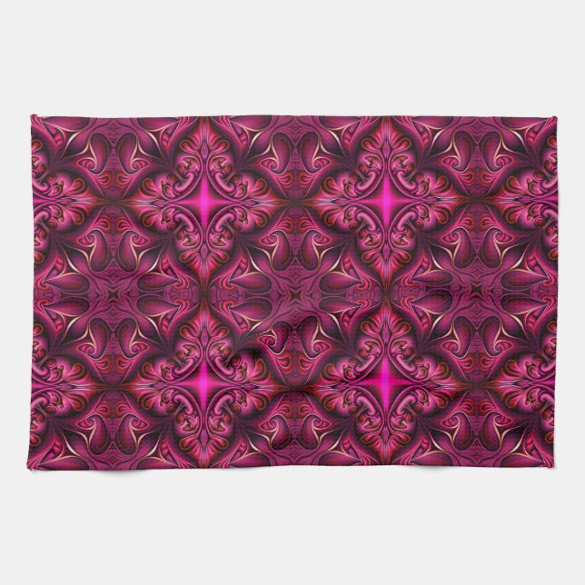 Toalla de cocina con estampado Purple Scarlet (Horizontal)