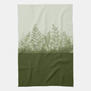 Toalla de cocina con ilustración de planta botánic