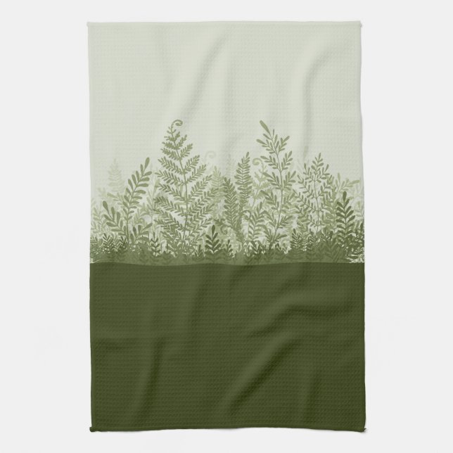 Toalla de cocina con ilustración de planta botánic (Vertical)
