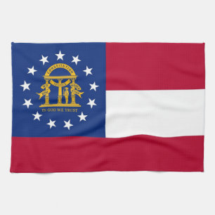 Toalla de cocina con la bandera de Georgia, los