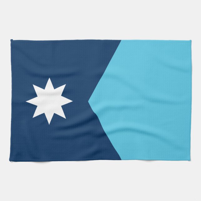 Toalla de cocina con la bandera de Minnesota, EE.  (Horizontal)