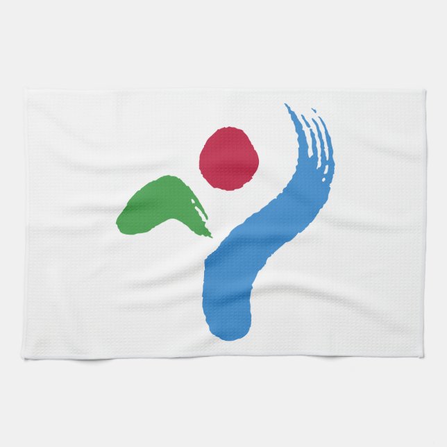 Toalla de cocina con la bandera de Seúl (Horizontal)