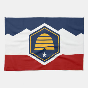 Toalla de cocina con la bandera de Utah, EE. UU.